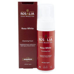 فوم پاک کننده و روشن کننده پوست رزالیا مدل Rosa White حجم 150 میلی لیتر