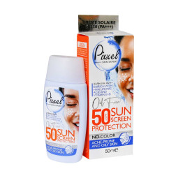 کرم ضد آفتاب SPF50 پیکسل مناسب پوست چرب و جوش دار 50 میلی لیتر