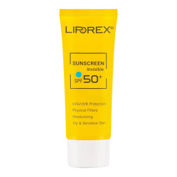 کرم ضد آفتاب لیپورکس بی رنگ مناسب پوست چرب SPF50